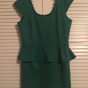 Green Peplum Dress